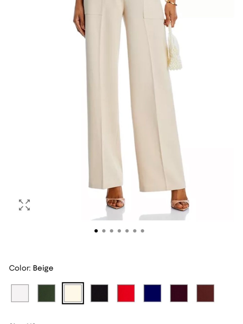BRAND NEW Aqua - XS - Cream Tailored Wide-Leg Trousers